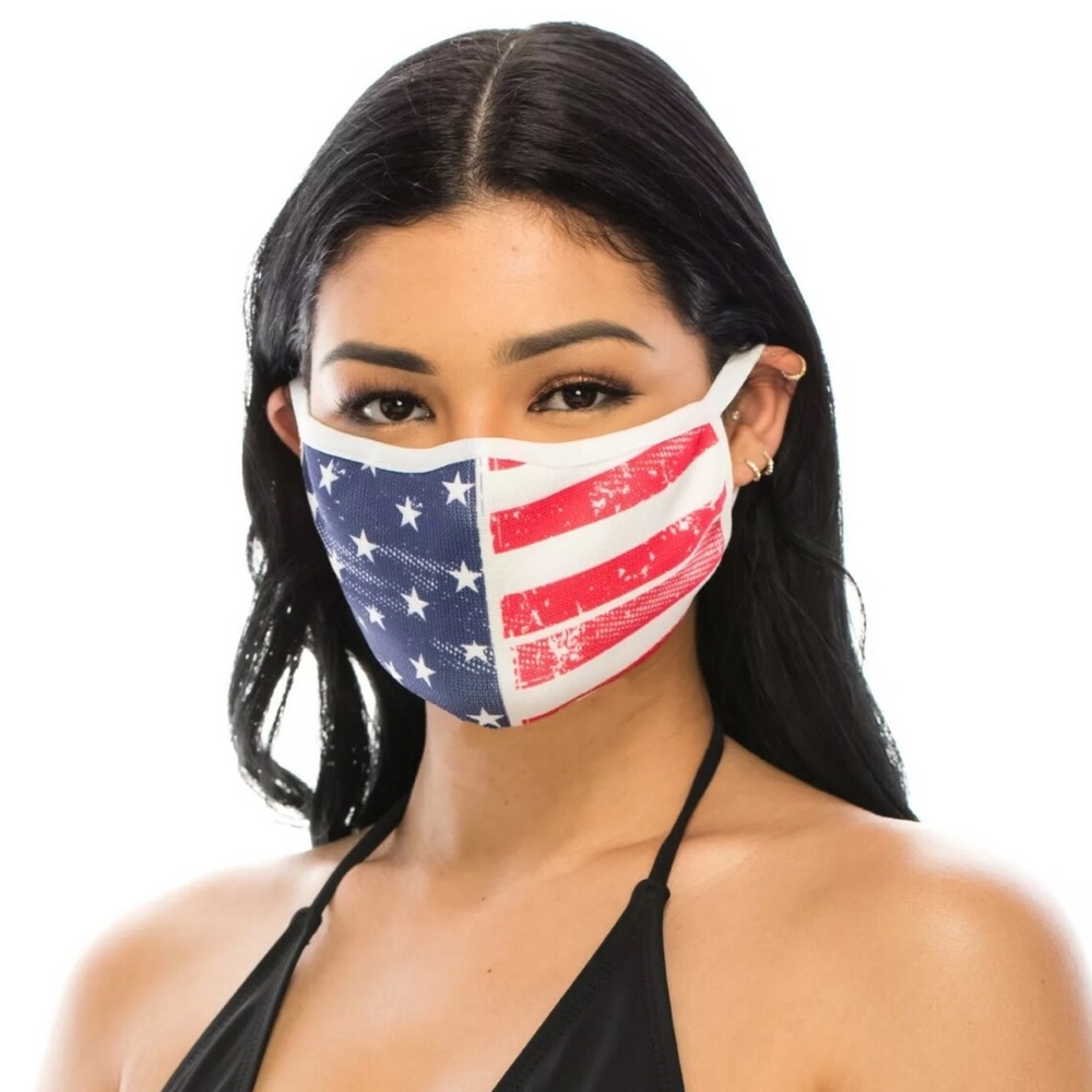 New 3D Stars & Stripes USA American Flag Face Mask